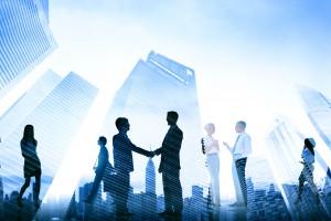 Business Handshake Corporate Meeting City